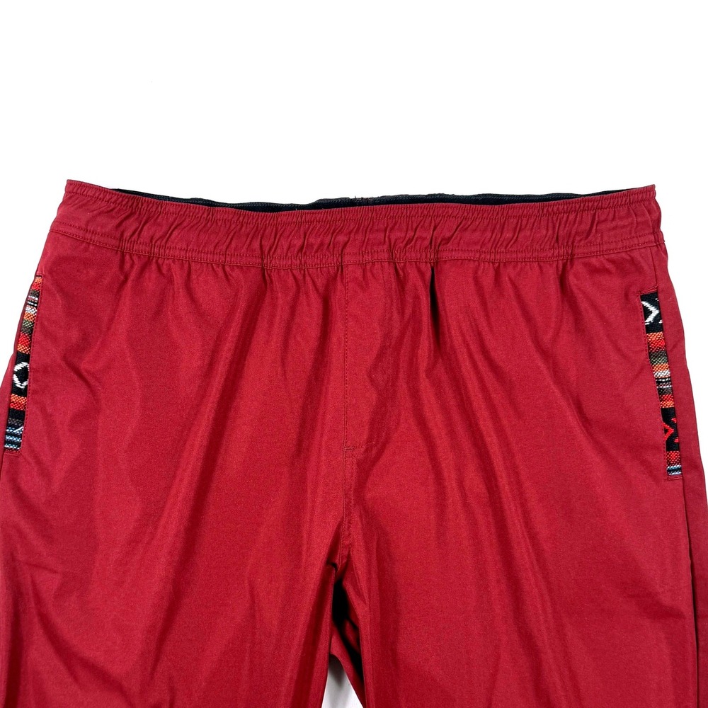 Wowie Sapien Pants Mens XL Maroon Burgundy Aztec‎ Drawstring